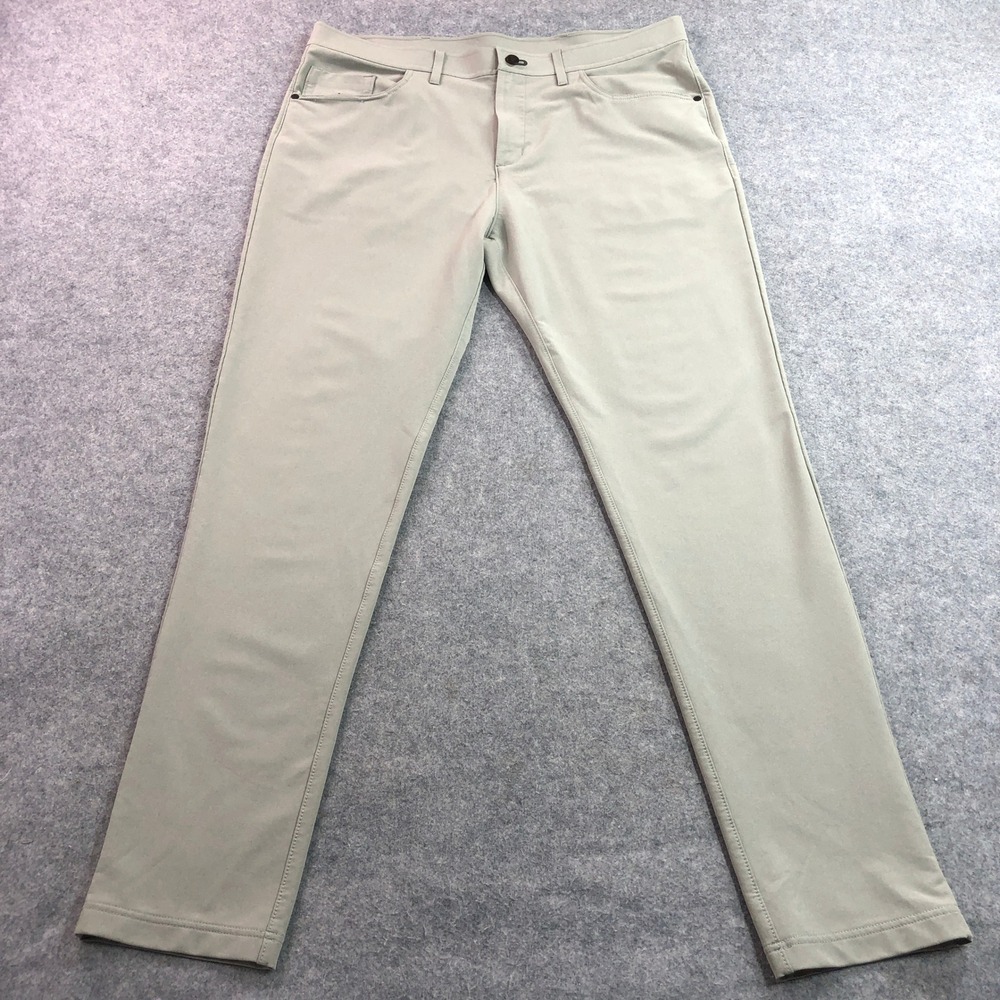 Public Rec Mens Casual Pants 38x36 (38x34) Gray Stretch Performance Work Leisure